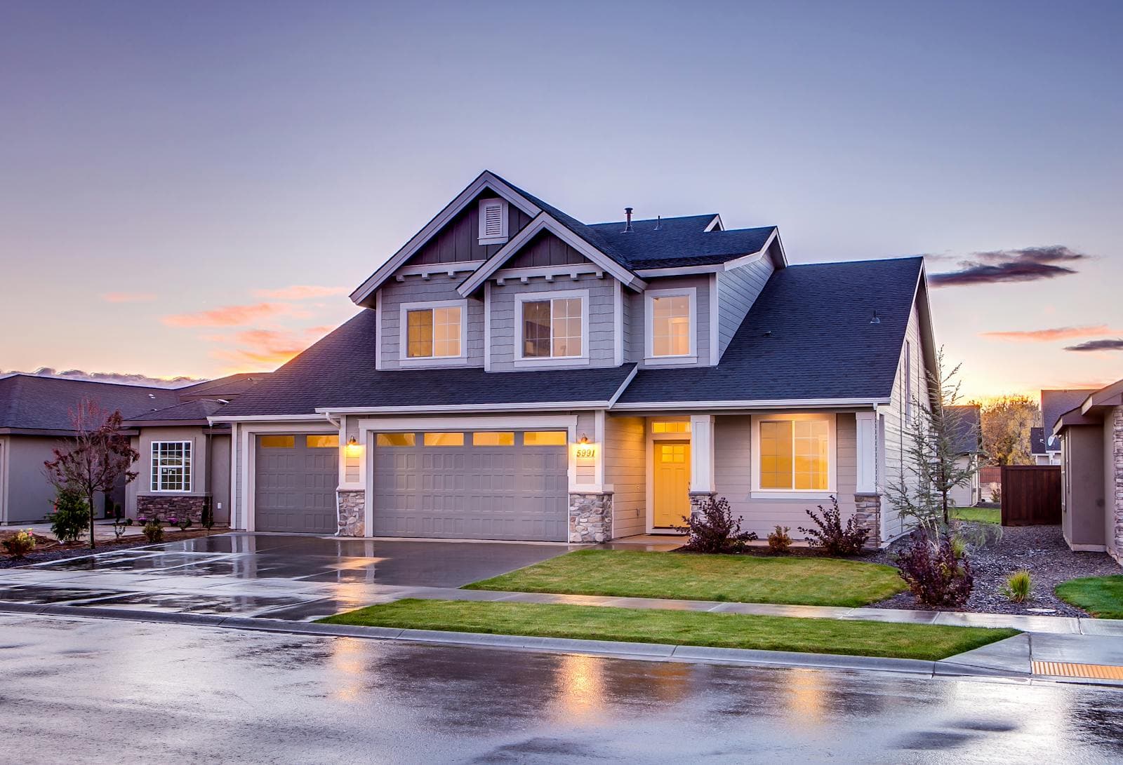 A welcoming residential driveway at golden hour, available to book on Dryvway